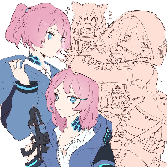 blue poison and ceobe (arknights) drawn by dal-gi