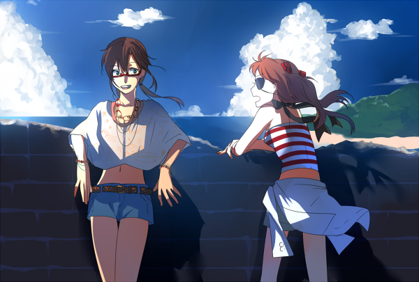 souryuu asuka langley and makinami mari illustrious (neon genesis evangelion and 2 more) drawn by takaraizu