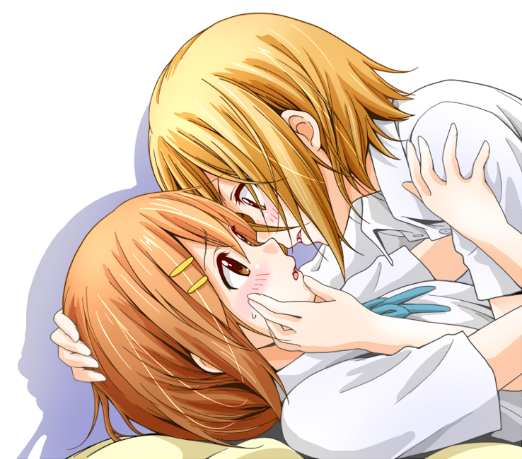 hirasawa yui and tainaka ritsu (k-on!) drawn by sawanatsu_mikan