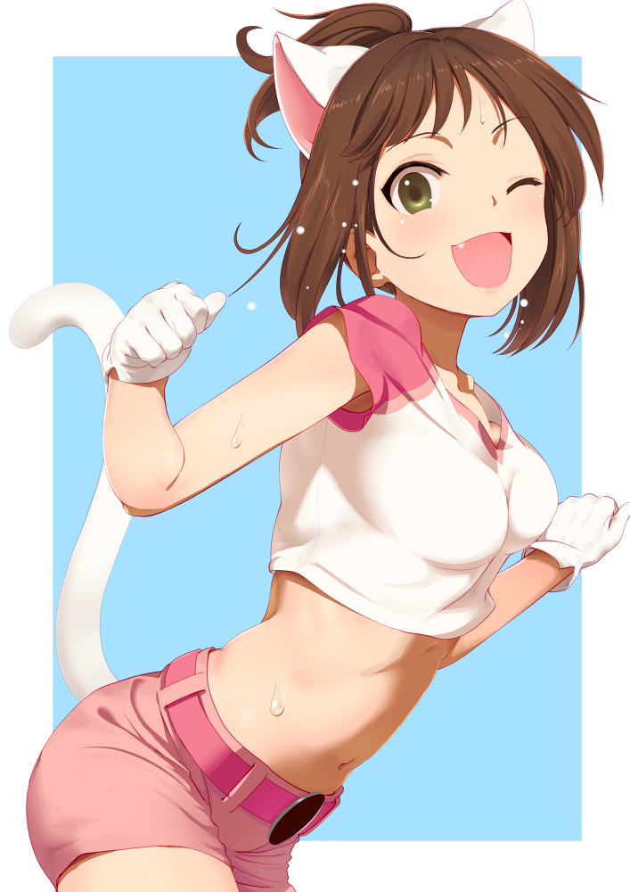 maekawa miku (idolmaster and 1 more) drawn by pettan_p