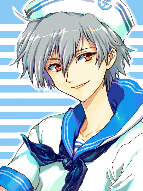 nagisa kaworu (neon genesis evangelion) drawn by katoh-r