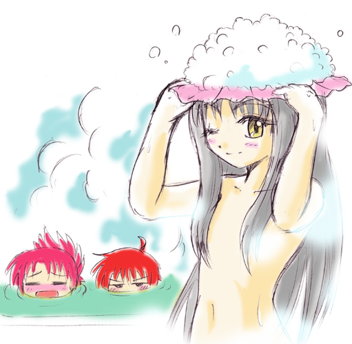 cinque, nove, and wendi (lyrical nanoha and 1 more) drawn by wakabayashi_makoto