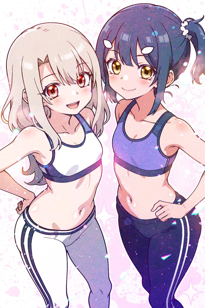 illyasviel von einzbern and miyu edelfelt (fate and 2 more) drawn by hanagata_kai
