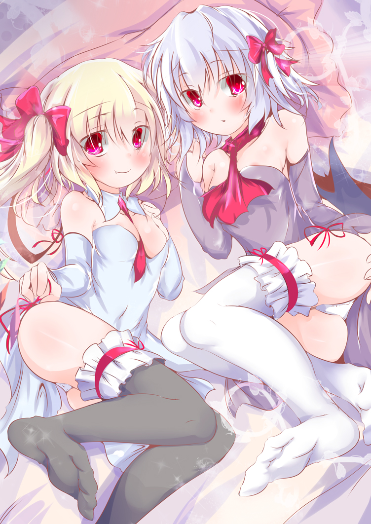 remilia scarlet and flandre scarlet (touhou) drawn by nagii_yuki