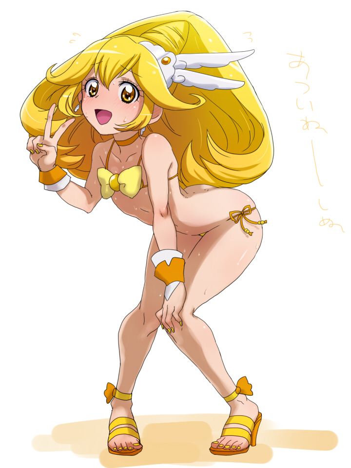 kise yayoi and cure peace (precure and 1 more) drawn by @@@_(eckzahn)