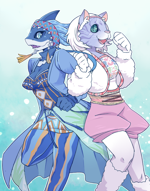 amu and sera (super sentai and 1 more) drawn by tamachro
