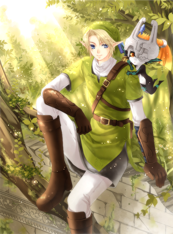 link and midna (the legend of zelda and 1 more) drawn by araragi_soushi