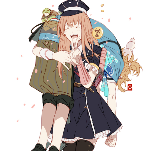 midare toushirou, urashima kotetsu, and kamekichi (touken ranbu) drawn by nineo