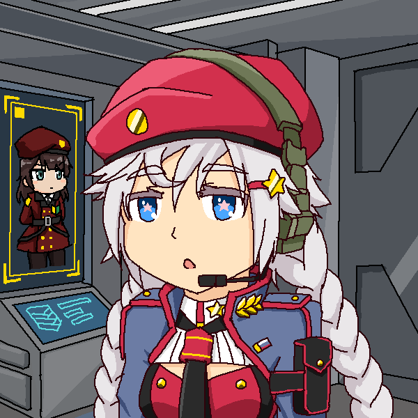 female commander and ots-12 (girls' frontline) drawn by skywindragoon