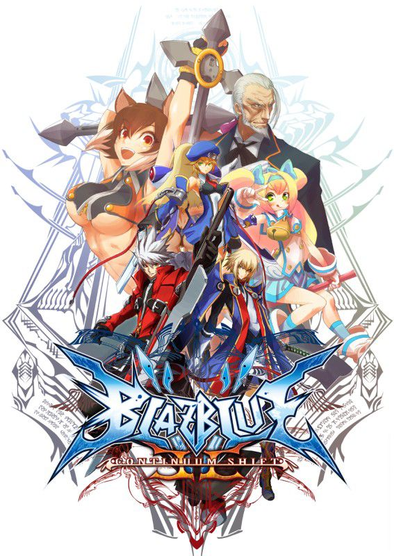 makoto nanaya, noel vermillion, ragna the bloodedge, jin kisaragi, platinum the trinity, and 2 more (blazblue and 1 more)