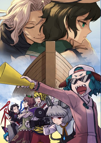tatara kogasa, nazrin, houjuu nue, toramaru shou, murasa minamitsu, and 3 more (touhou and 1 more) drawn by meimaru_inuchiyo