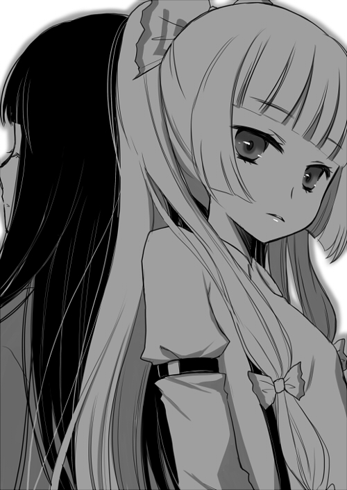 fujiwara no mokou and houraisan kaguya (touhou) drawn by miyata_waltz