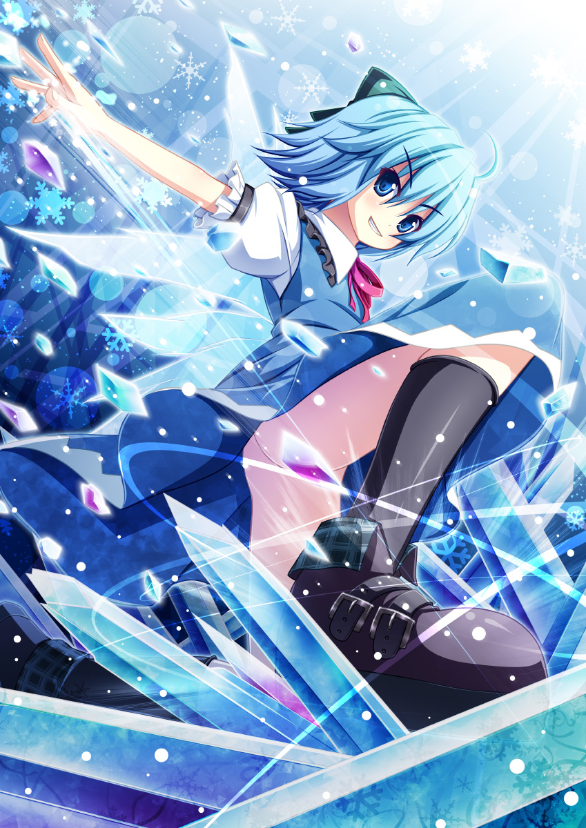 cirno (touhou and 1 more) drawn by akashio_(loli_ace)