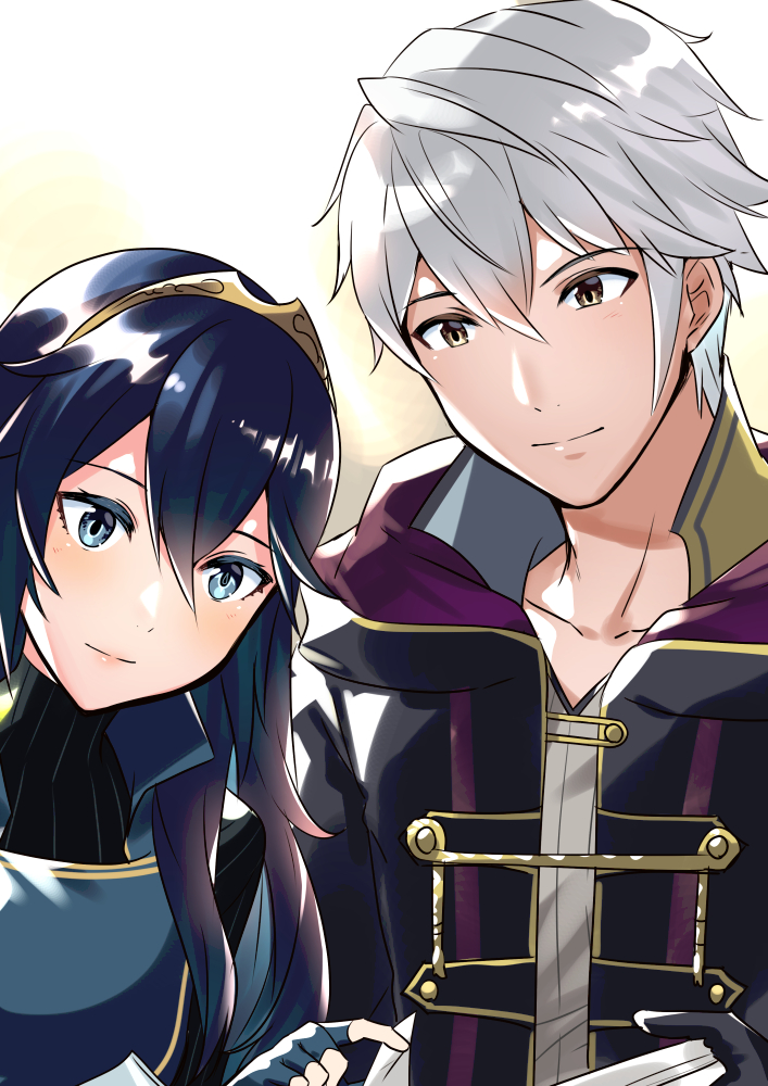 lucina and male robin (fire emblem and 1 more) drawn by ameno_(a_meno0)