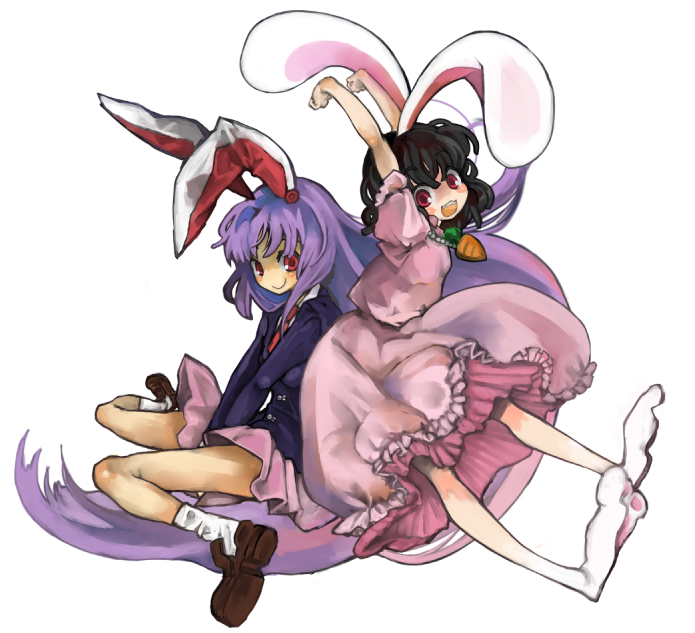 reisen udongein inaba and inaba tewi (touhou) drawn by kameari