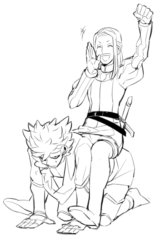 charles vii and la hire (inazuma eleven and 2 more) drawn by motojima_hakka