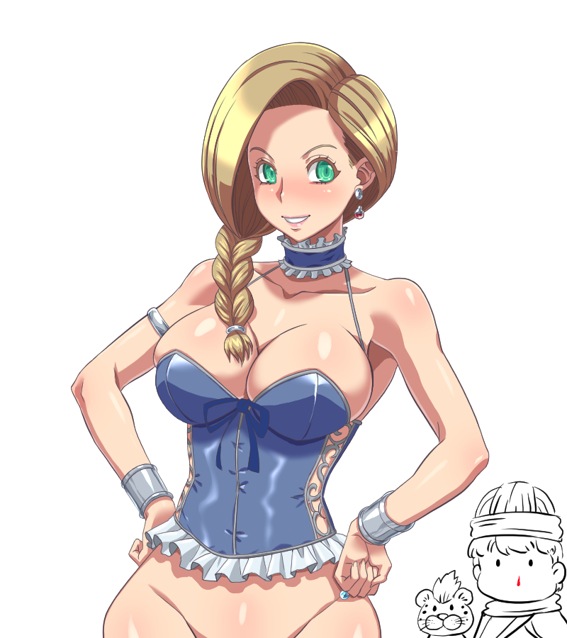 bianca, hero, and borongo (dragon quest and 1 more) drawn by huracan