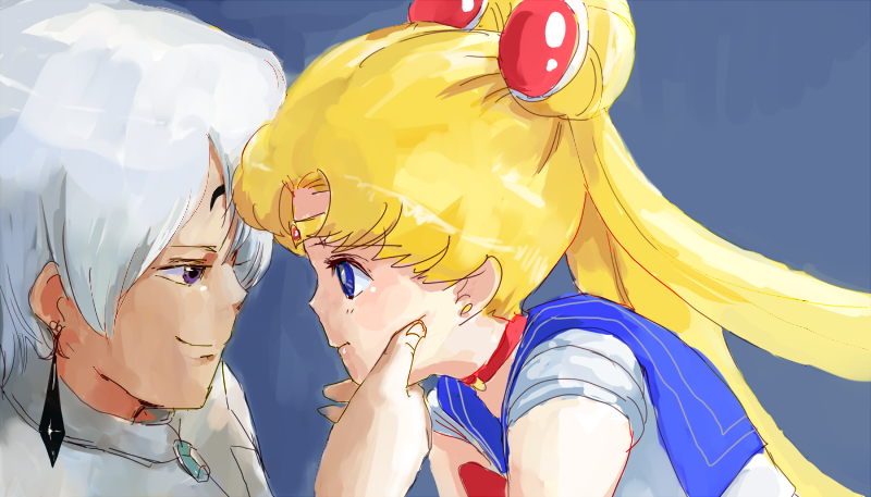 tsukino usagi, sailor moon, and prince demande (bishoujo senshi sailor moon and 1 more) drawn by azuma_yukihiko