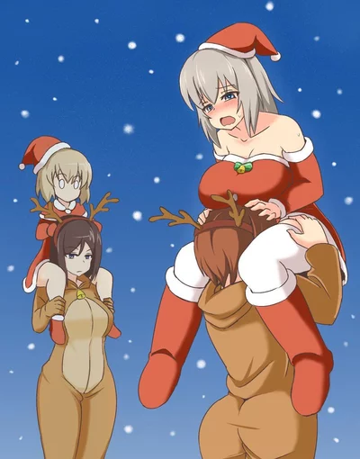 nishizumi miho, itsumi erika, katyusha, and nonna (girls und panzer)
