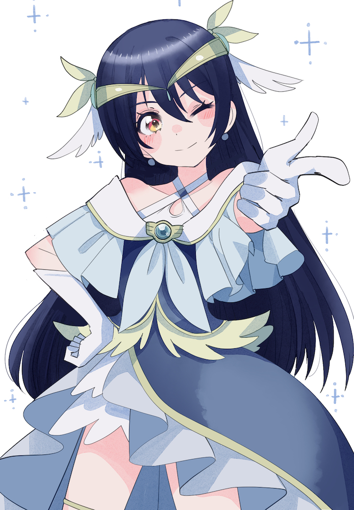 sonoda umi, cure earth, and mimori suzuko (love live! and 3 more) drawn by cream_(nipakupa)
