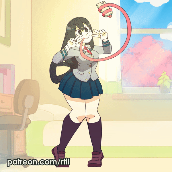 asui tsuyu (boku no hero academia) drawn by rtil