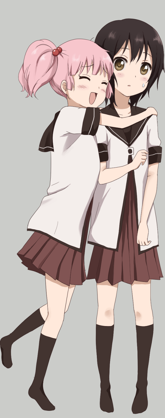 funami yui and yoshikawa chinatsu (yuruyuri) drawn by shizupu
