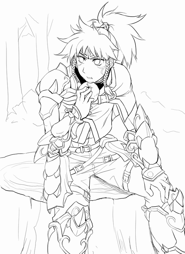aledy naash (super robot wars and 2 more) drawn by riyan