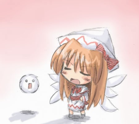lily white and kedama (touhou) drawn by vu_(oyavun)