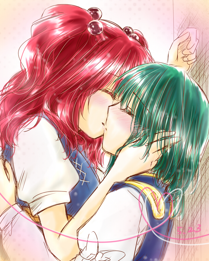 shiki eiki and onozuka komachi (touhou) drawn by kiduki_kaya