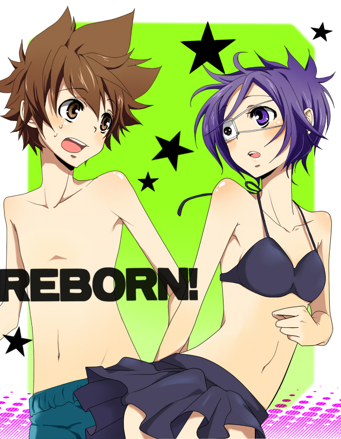 chrome dokuro and sawada tsunayoshi (katekyo hitman reborn!) drawn by sayo_(mutuha)