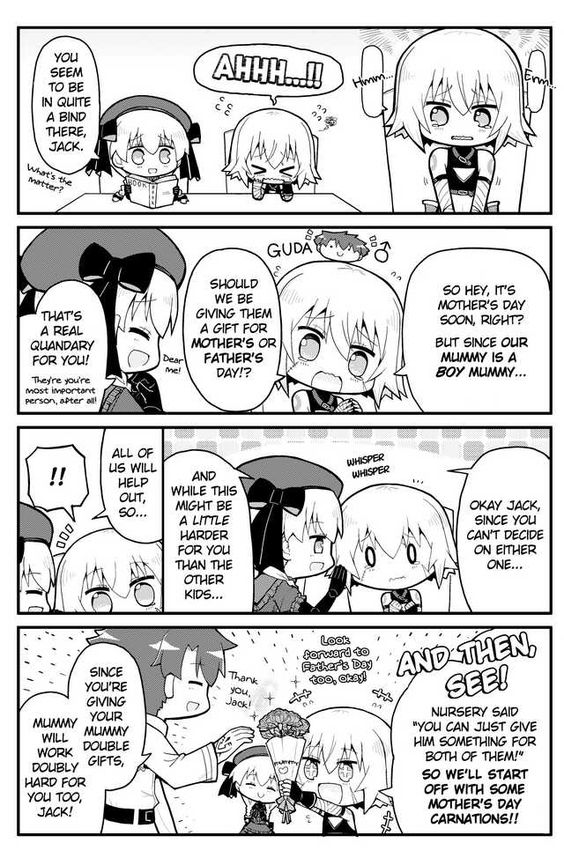 fujimaru ritsuka, jack the ripper, and nursery rhyme (fate and 2 more) drawn by herada_mitsuru