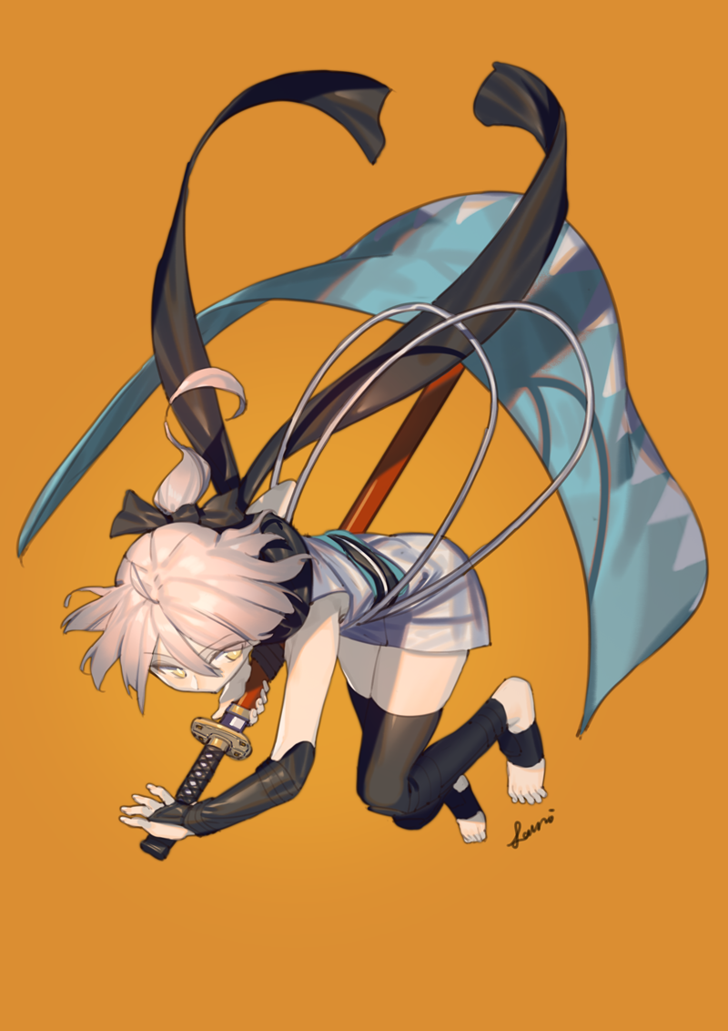 okita souji (fate and 2 more) drawn by lanzi_(415460661)