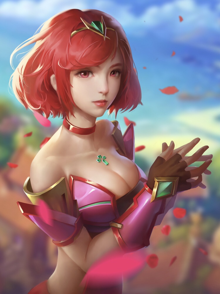 pyra (xenoblade chronicles and 1 more) drawn by xiang_junyu_(vxcd2487)