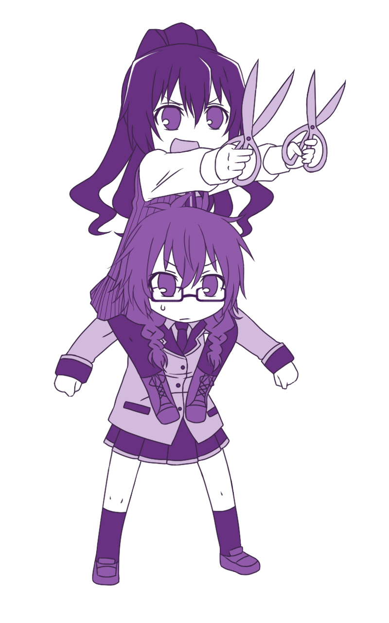 takechi otoya and kenmochi shiena (kill me baby and 1 more) drawn by neko_hime