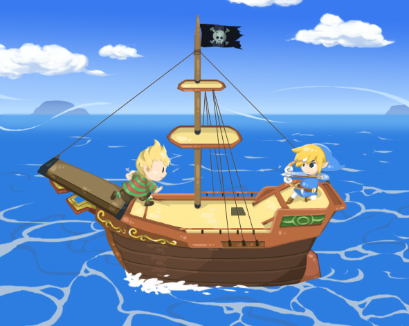 link, toon link, and lucas (the legend of zelda and 4 more) drawn by kuroka24