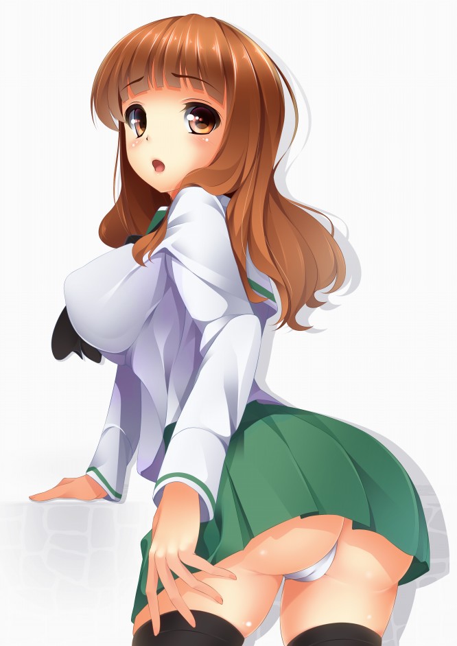takebe saori (girls und panzer) drawn by neko_neko_koneko
