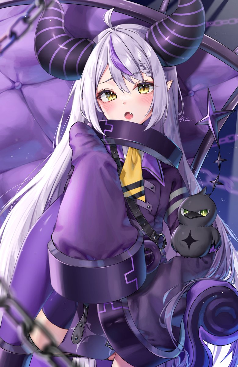la+ darknesss and crow (hololive) drawn by yoitsuki_nema