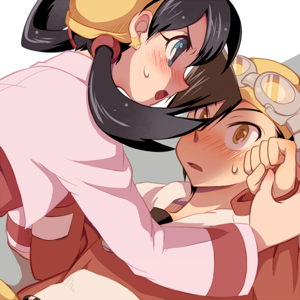 ethan and kris (pokemon and 1 more) drawn by atom_(@tom)