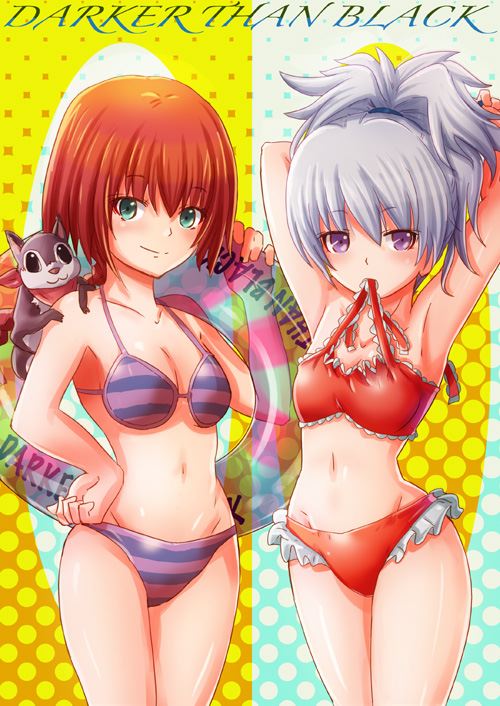yin, suou pavlichenko, and petya (darker than black) drawn by moai_(moai_world)