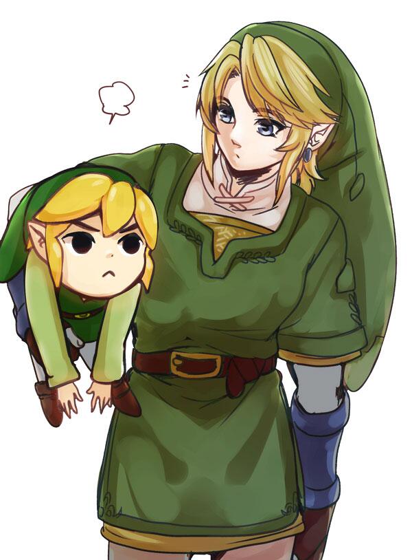 link and toon link (the legend of zelda and 2 more) drawn by suzuno_(kazahanasu)