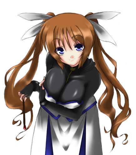 takamachi nanoha (lyrical nanoha and 1 more) drawn by neo_(tyottama)