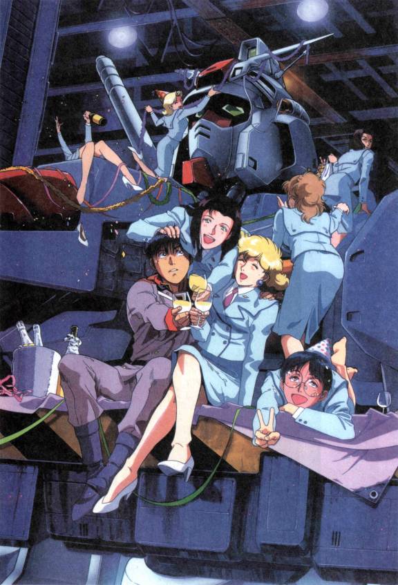 gundam gp-01 zephyranthes, kou uraki, and nina purpleton (gundam and 1 more)