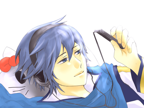 kaito and hello kitty (vocaloid and 2 more) drawn by ataru_(7noise)