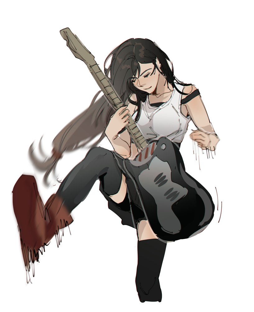 tifa lockhart (final fantasy and 2 more) drawn by pudelmudel