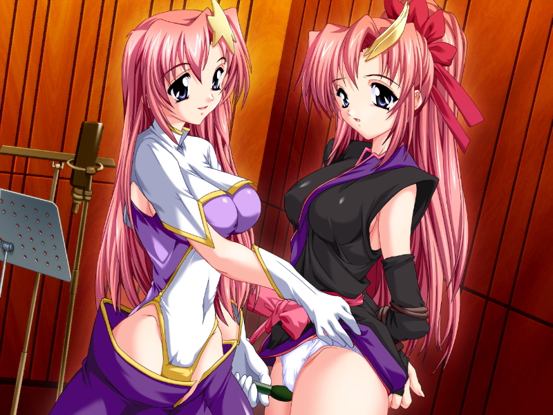 lacus clyne and meer campbell (gundam and 2 more) drawn by natsuka_qya