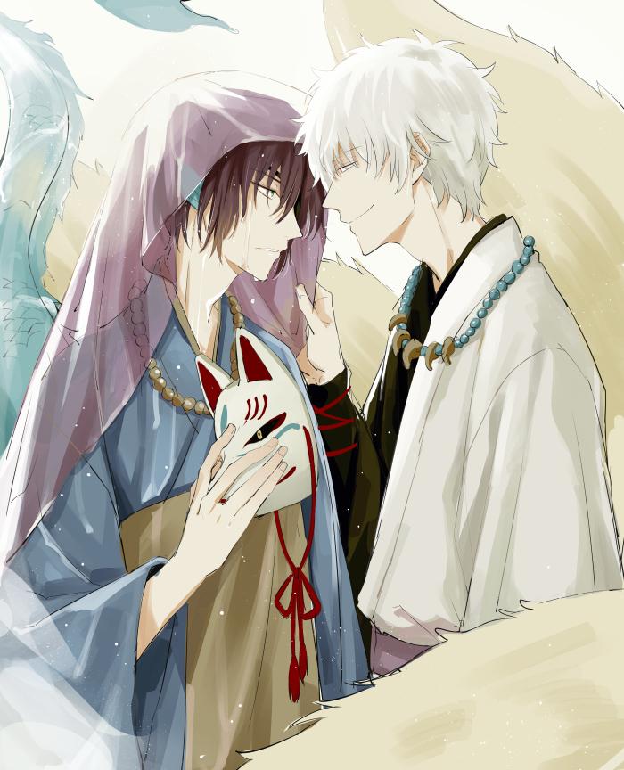 sakata gintoki and takasugi shinsuke (gintama) drawn by zerocastle