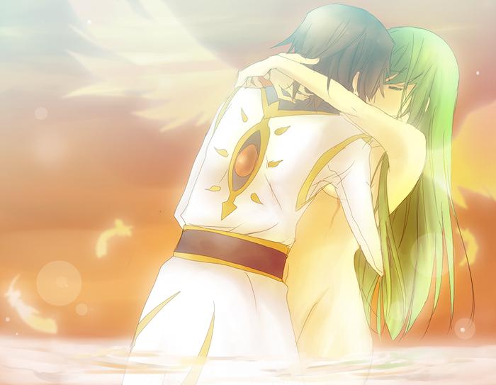 c.c. and lelouch vi britannia (code geass) drawn by kl_(dgzonbi)