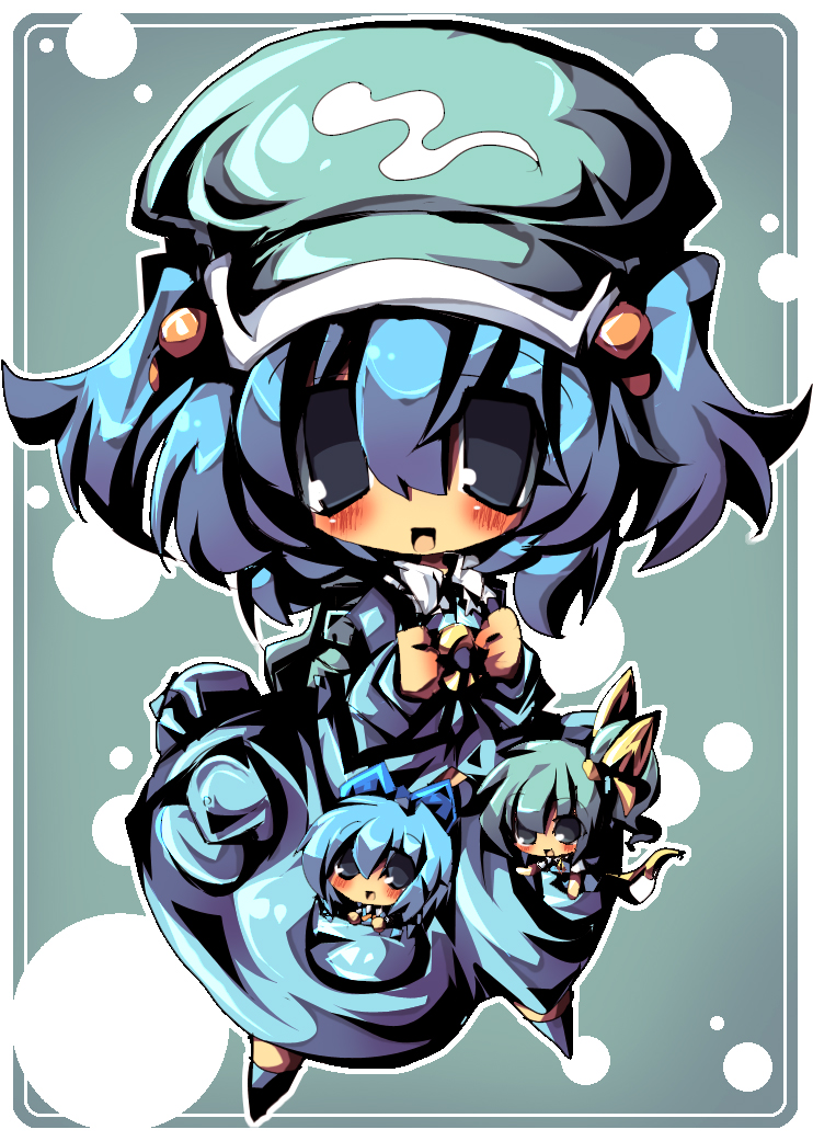 cirno, kawashiro nitori, and daiyousei (touhou) drawn by dangomushi