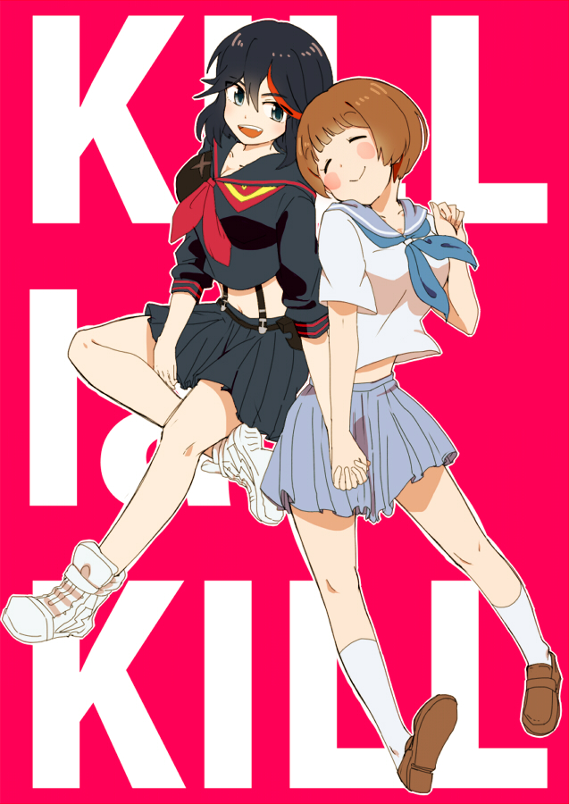 matoi ryuuko, senketsu, and mankanshoku mako (kill la kill) drawn by yuatamaku