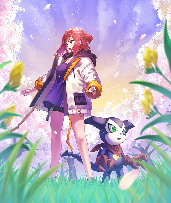 impmon and yuuki (digimon and 2 more) drawn by kazuki_seihou